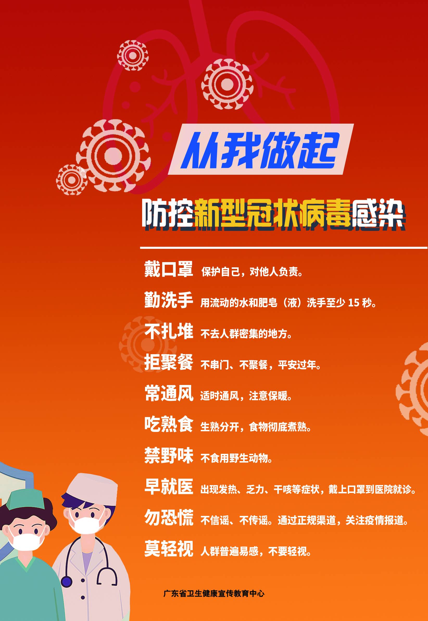 从我做起防控新型冠状病毒感染